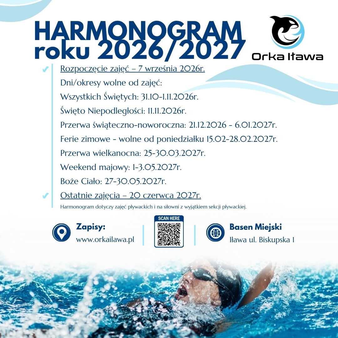 Harmonogramy pływackiego roku szkolnego 2026/2027